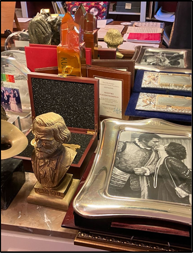 Objetos representativos de su carrera