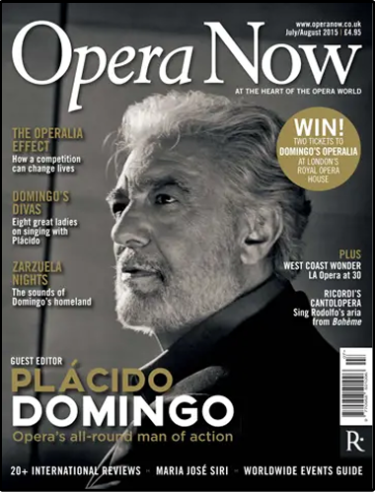 Opera Now Julio/Agosto, 2015